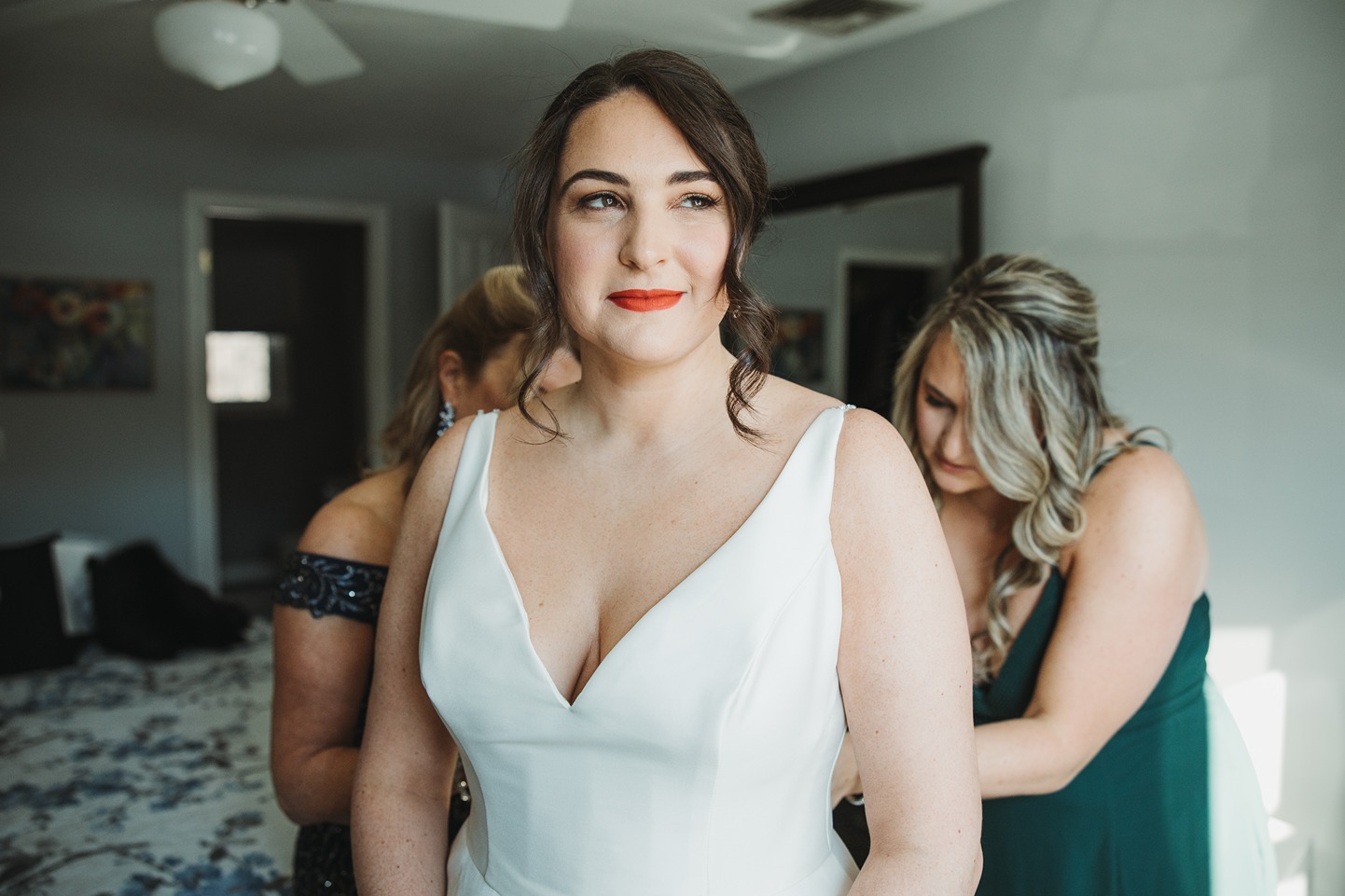 Bride Getting Ready for Wedding at Farmington Gardens