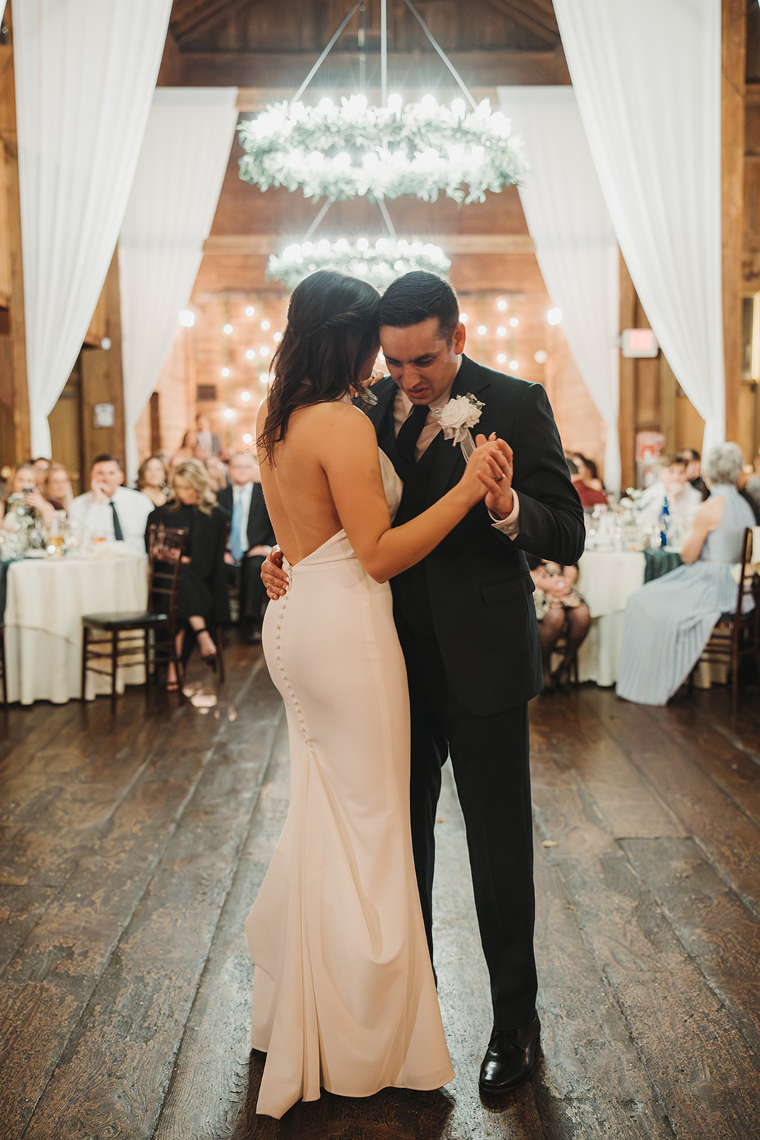 Bride and Groom First Dance at The Barns at Wesleyan Hills