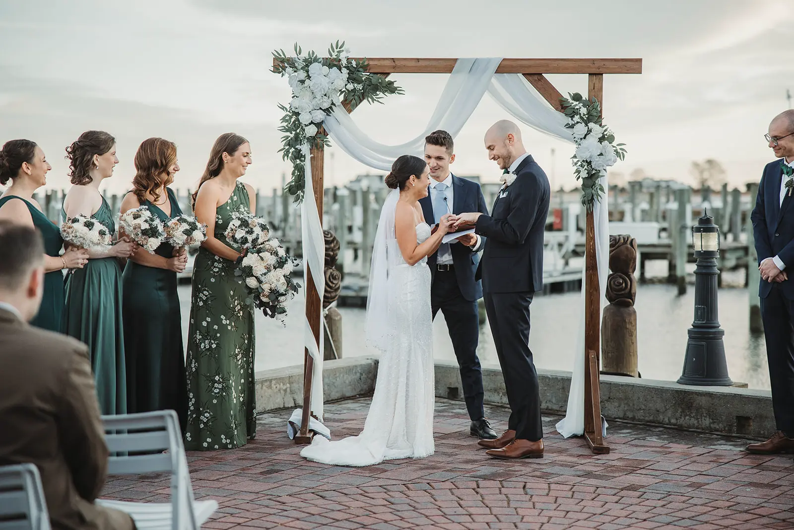 Wedding Ceremony by the Water at Saybrook Point Resort and Marina