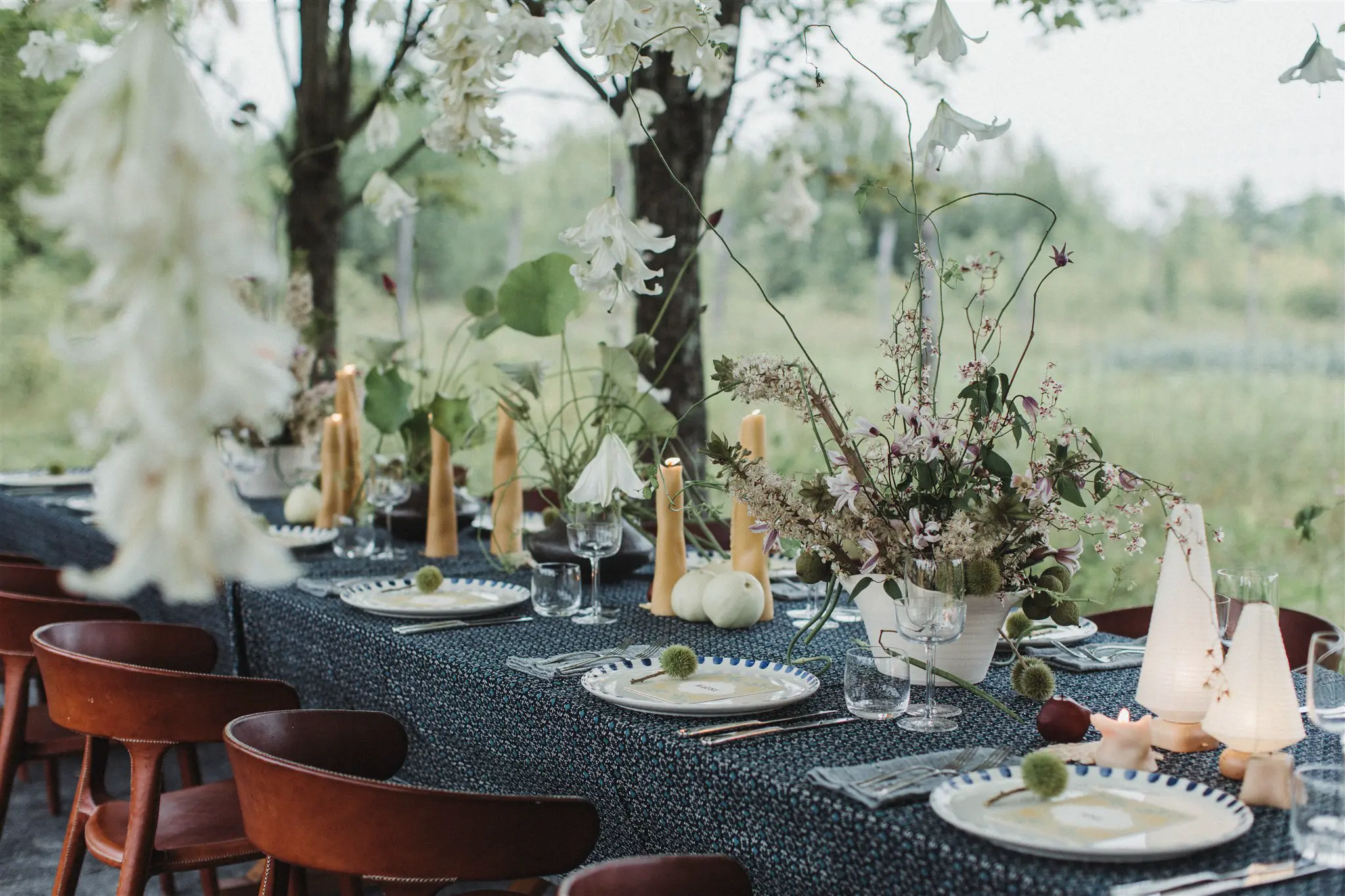Outdoor Wedding Reception at Wildflower Farms Upstate NY