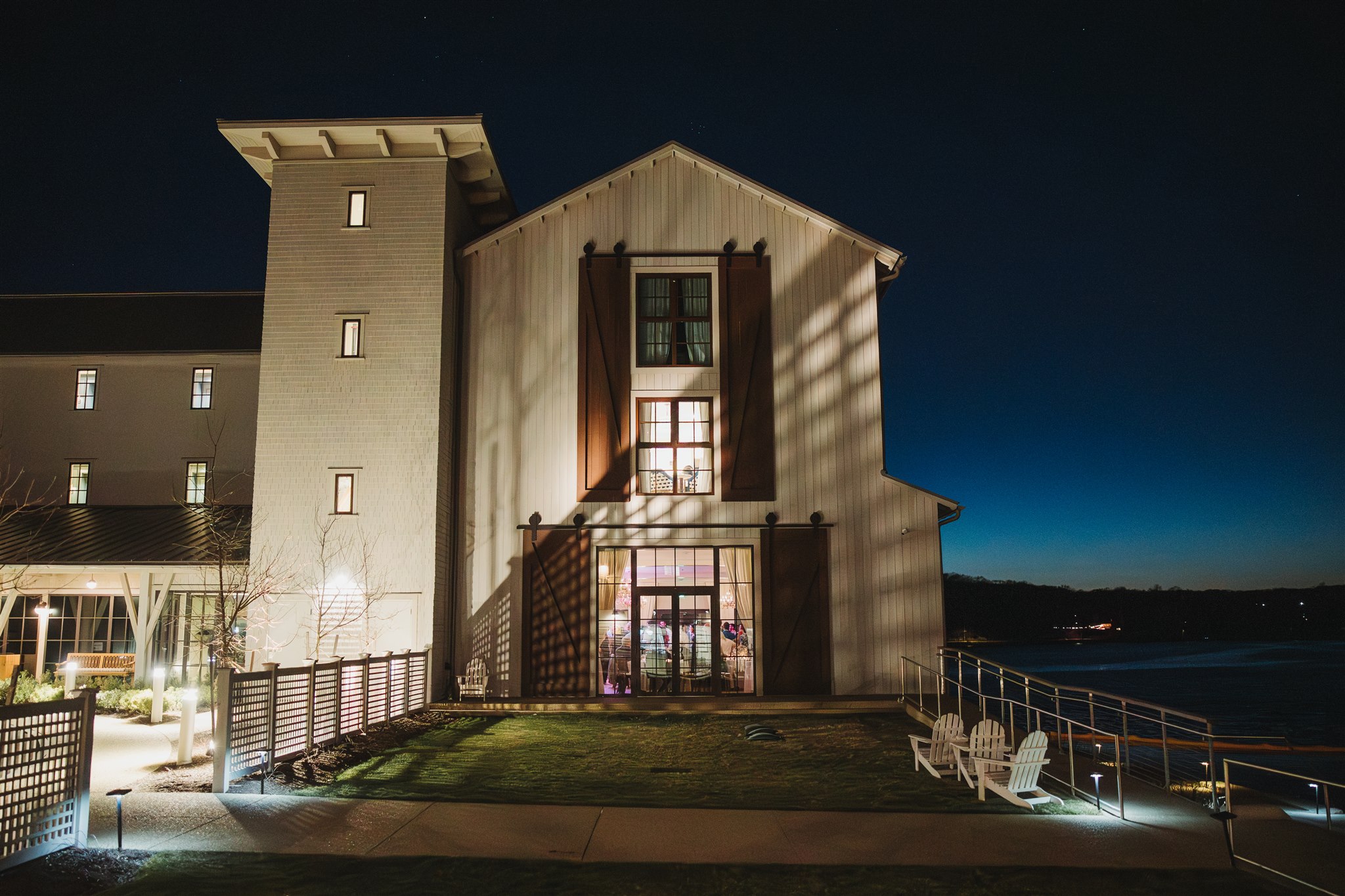 Evening Wedding Reception at Delamar Mystic CT