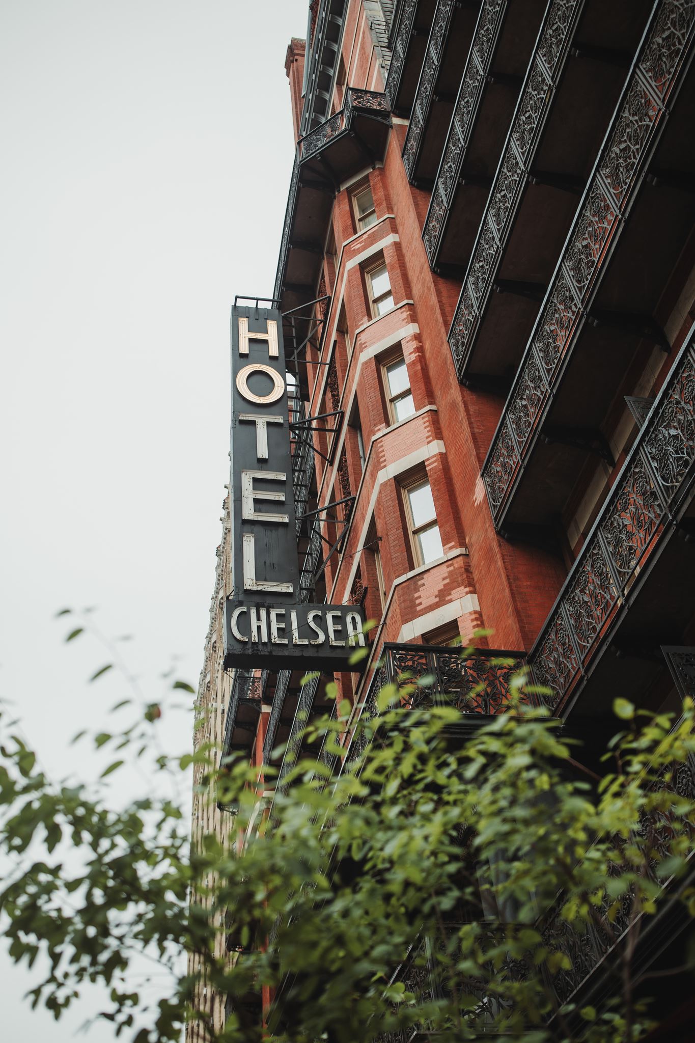 Original Sign Outside Hotel Chelsea in NYC